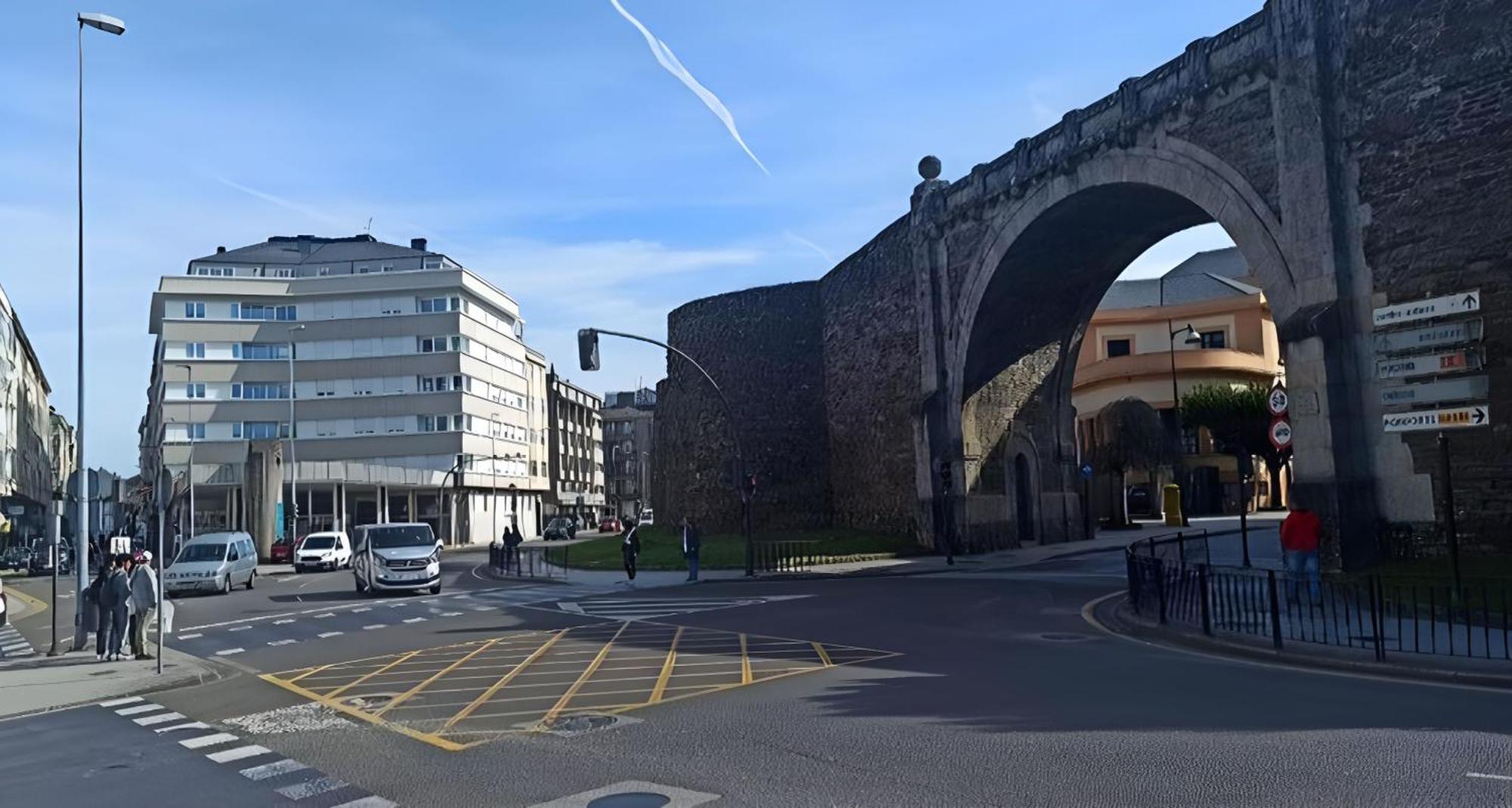 Adarve, Con Parking Y Vistas A La Muralla Lugo Exterior foto